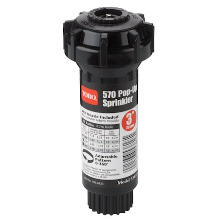 Toro Toro 570Z Pro Series 3 in. H Adjustable Pop-Up Sprinkler 53818